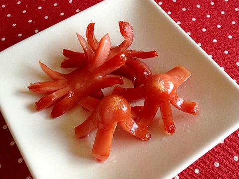 タコとカニ☆ソーセージの飾り切り(冷凍保存OK)